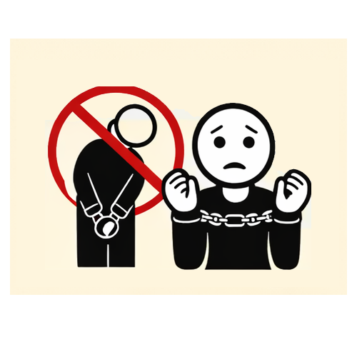 Do not cuff me behind my back.