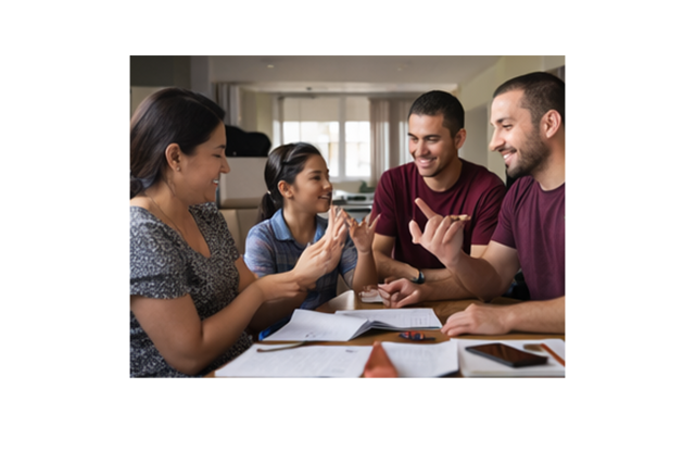 Volunteers supporting Deaf immigrant families