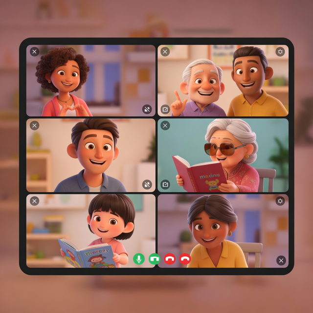 People practicing reading