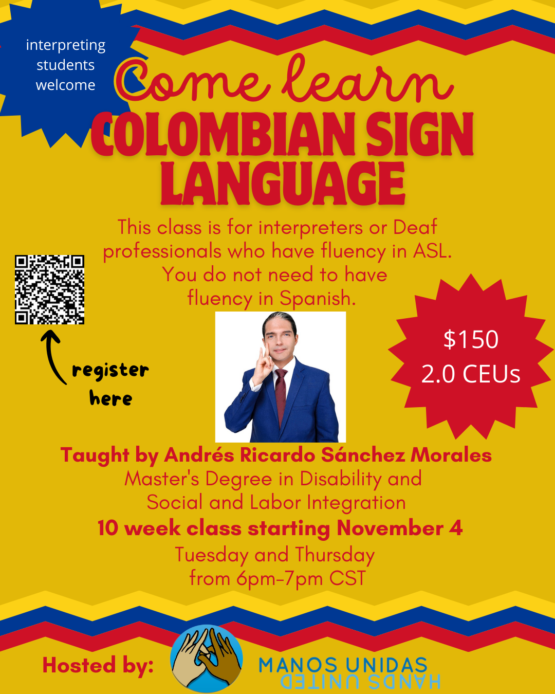 Colombian Sign Language flyer