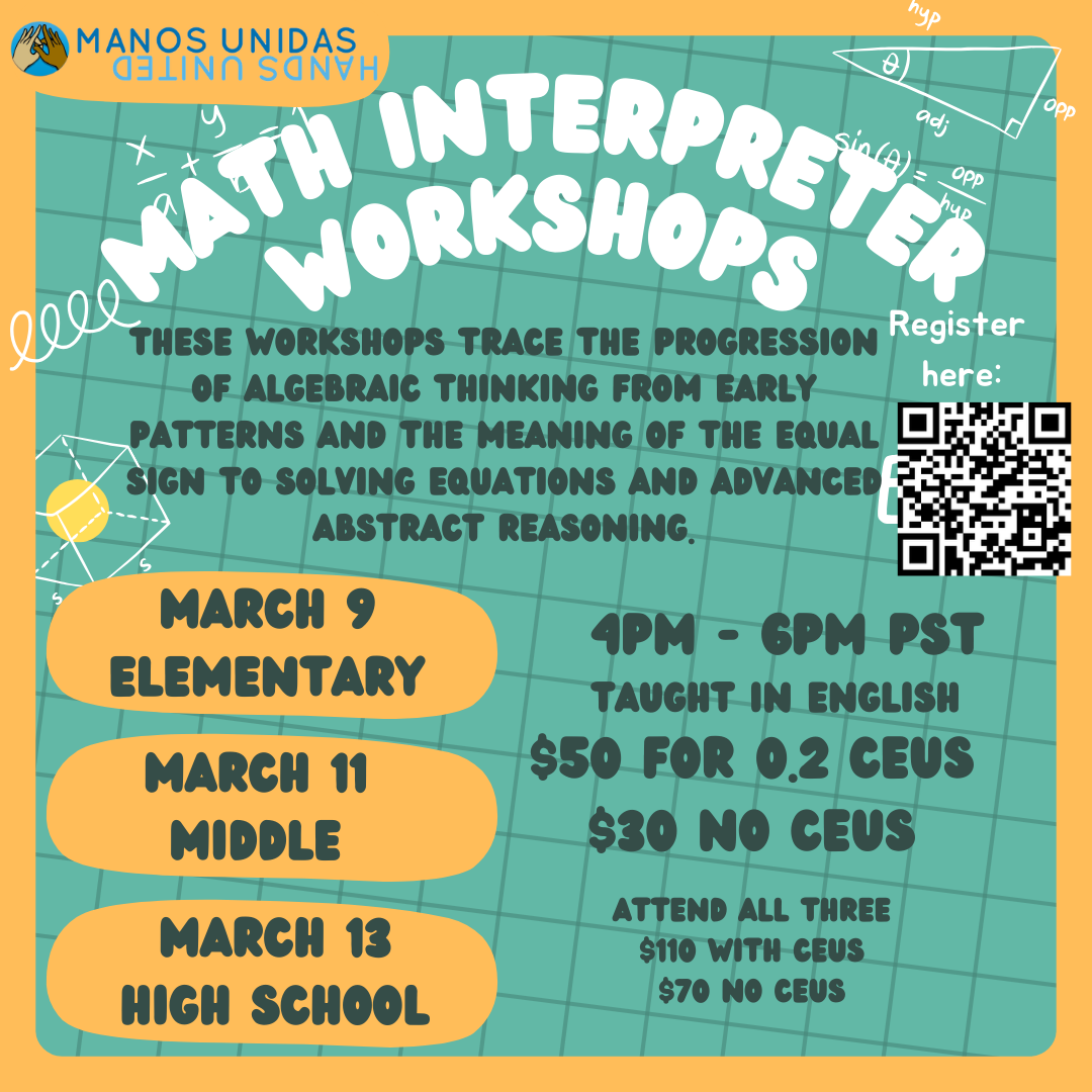 Algebraic thinking math workshop for interpreters